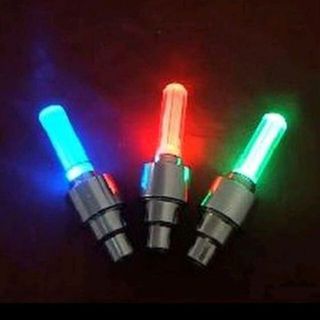 Đèn Led gắn van xe lá, đỏ, xanh dương zen cho xe máy, xe đạp, xe đạp điện, xe máy điện
