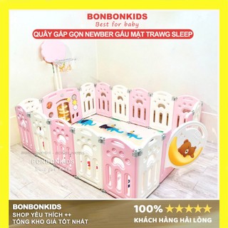 Quây cũi nhựa cho bé Gấu mặt trăng Newber cao cấp - Mẫu quây gấp gọn cối xay gió,chim cánh cụt, quây sư tử