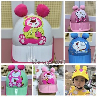 Mũ Bảo Hiểm trẻ em từ 3 đến 6 tuổi ( kết lưỡi trai dài có hình cute )