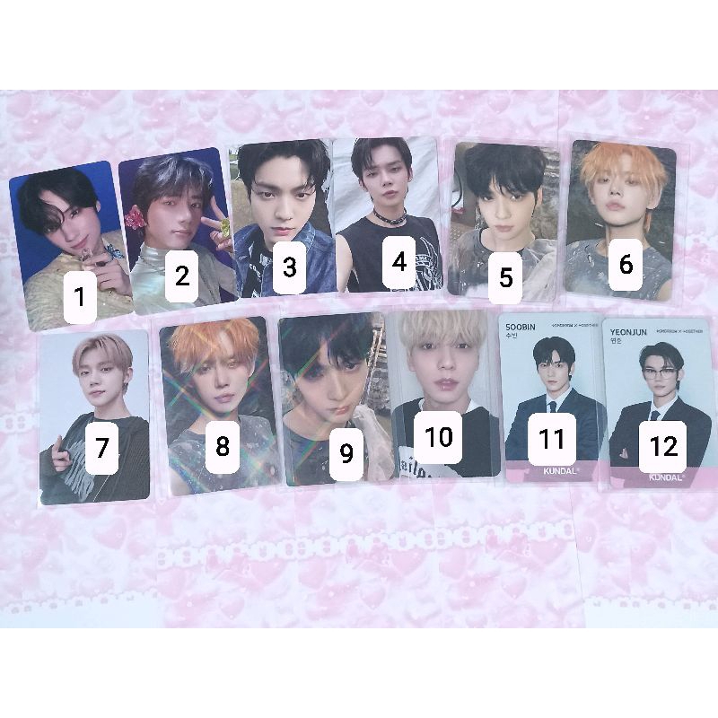 Card bo góc TXT Taehyun, Soobin, Yeonjun, Beomgyu, Kai