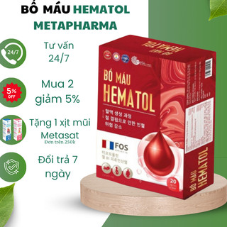 Bổ sung sắt Hematol MetaPharma, bổ máu, axit folic cho bà bầu, người thiếu sắt