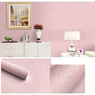 GIẤY DÁN TƯỜNG HỒNG có vân nhám khổ 10mx45cm