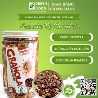 𝐆𝐫𝐚𝐧𝐨𝐥𝐚 Giảm Cân Vị 𝐂𝐡𝐨𝐜𝐨𝐥𝐚𝐭𝐞 𝐆𝐫𝐞𝐞𝐧𝐅𝐨𝐨𝐝, Ngũ cốc ăn kiêng giảm cân không đường