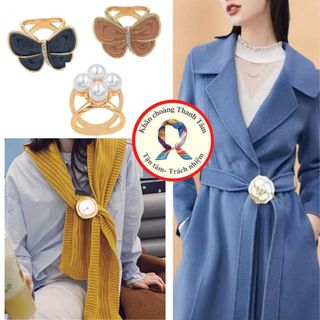  Khuy cài Đai áo Măng tô Áo dạ- Nút thắt nơ khăn choàng cashmere khăn lớn Áo blazer 