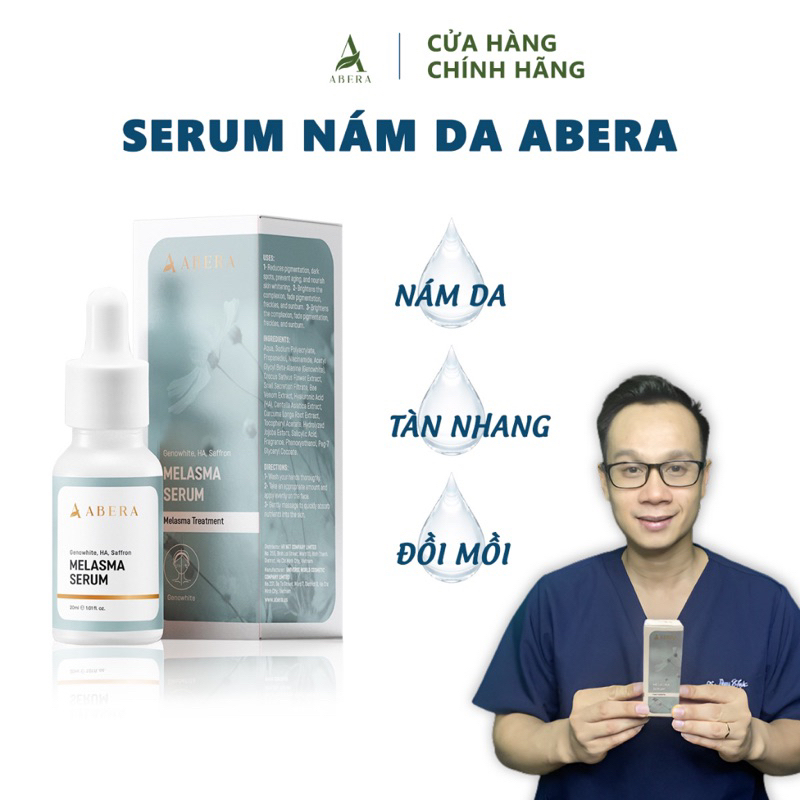 3 Hộp Serum Nám Da Abera - Đánh Tan Nám Sạm, Tàn Nhang, Đồi Mồi Lâu Năm