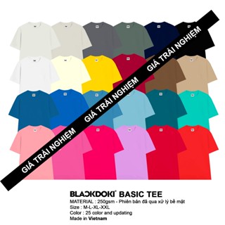 28 MÀU Áo thun trơn basic BLACKDOKI , áo phông hiện đại chất cotton dày dặn oversize