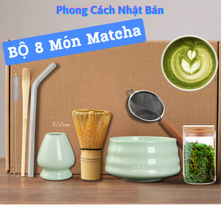 Bộ Chổi chasen đánh matcha Nhật Bản pha trà matcha, Cây khuấy trà xanh titiroom
