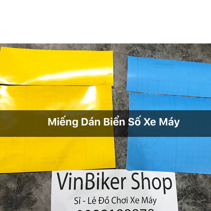 Decal Dán Biển Số Xe Máy < Xanh, Vàng> - Miếng dán Biển Số Xe Máy!