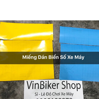 Decal Dán Biển Số Xe Máy < Xanh, Vàng> - Miếng dán Biển Số Xe Máy!