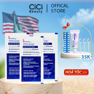 Miếng dán trắng răng Crest Supreme Professional - Crest Whitestrips cho hiệu quả trắng răng cực mạnh