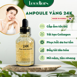 Serum dưỡng ẩm leediors 24k rose gold ampoule 50ml làm đẹp da, dưỡng ẩm, cấp ẩm da, sáng da, mờ thâm