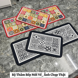 Thảm bếp bộ 2 tấm chùi chân bali nỉ lì thấm hút nước giá rẻ có đế chống trơn trượt Mat&Blanket Decor Official