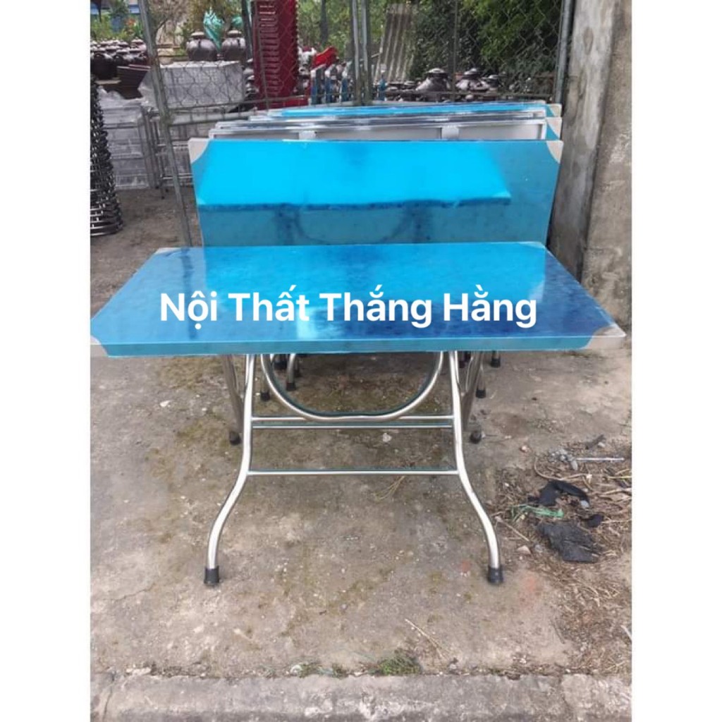 Bàn ăn inox gấp gọn dài 100cm đủ cỡ (Hoả tốc 1 giờ)