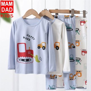 (12-35kg) Bộ đồ ngủ dài tay mùa thu chất cotton cho bé Trai - chính hãng Mamdadkids