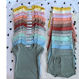 [16 Màu] Bộ Cộc Cạp Cao Thun Tăm Quần Chip Nằm Điều Hòa MINKYMOM QUẢNG CHÂU