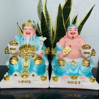 Bộ tượng thần tài thổ địa đá thờ cúng