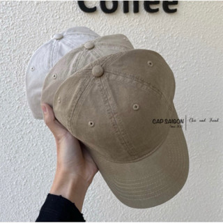 Nón lưỡi trai trơn cao cấp kaki CAPSAIGON chuẩn phom hàng xịn, phom mềm và phom cứng không gẫy phom