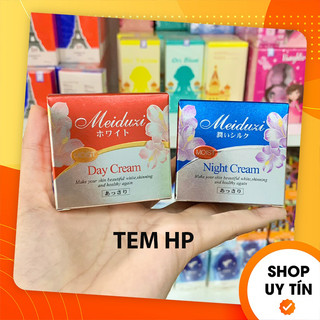 Combo kem meiduzi nhật bản - face dưỡng da ngày và đêm tem hp meduzi