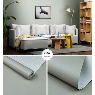 [Sale]  10m Giấy Dán Tường Màu Ghi sẵn khổ 45cm