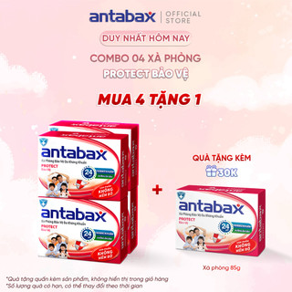 [MUA 4 TẶNG 1] Combo 4 Xà Phòng Bảo Vệ Da Kháng Khuẩn Antabax Protect Bảo Vệ 85g