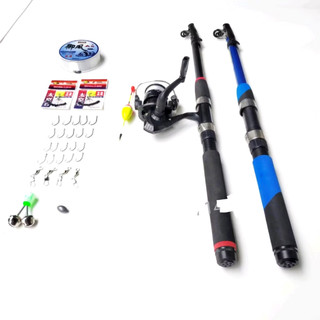 combo bộ cần câu cá rút shimano kèm máy ' 14 món phụ kiện