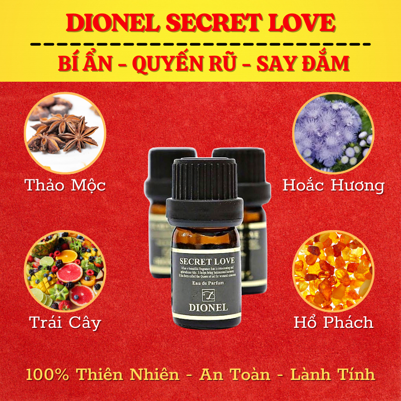 Nước hoa vùng kín DIONEL 5ml Hương Thơm Ngọt Ngào Quyến Rũ