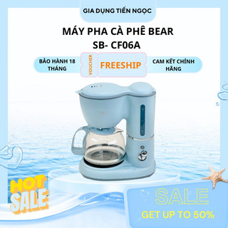Máy pha cà phê mini bear sb-cf06a nhỏ gọn tiện dụng pha trà pha coffee tự động giữ ấm loại bỏ cặn
