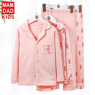 Bộ Đồ Ngủ Pijama Cho Bé Gái thương hiệu KIDS MAM & DAD (bé từ 13-57kg)