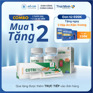 Combo cải thiện - Combo 1 tuýp gel + 2 lọ viên uống Cotripro 40 viên - Dành cho người bị trĩ, trĩ nội, trĩ ngoại