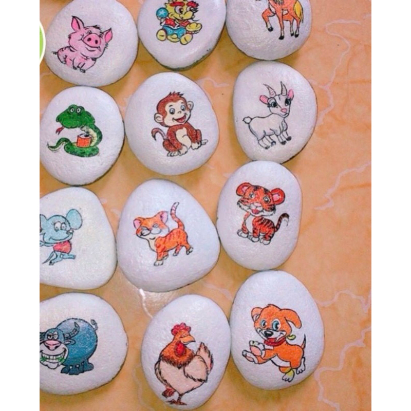 Tranh Đá Cuội Hình Con Giáp Theo Yêu Cầu Ghi Chú Gửi Shop Cuội Xinh Shop