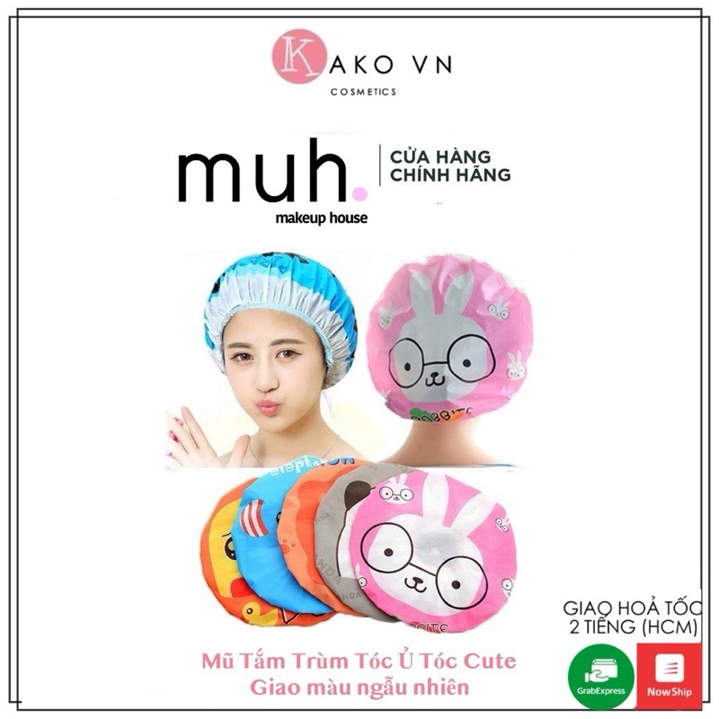 Mũ Tắm Trùm Tóc Ủ Tóc Cute MUH