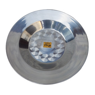 Dĩa inox tròn đủ size loại dầy đẹp, đựng đồ ăn phục vụ nhà hàng, quán ăn - Đĩa inox nấu được nếp từ