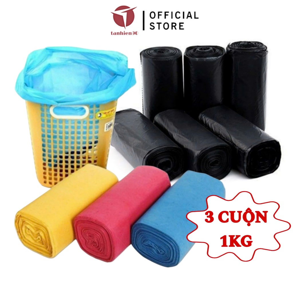 [ 1Kg ] Hàng Loại 1 Túi Đựng Rác Màu Tự Phân Hủy Sinh Học Cao Cấp 3 Size