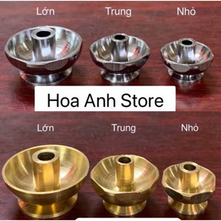 Chén dầu inox , chén đầu đồng chống kiến móc lồng chim- đủ size .