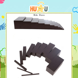 Thang nâu Brown stair 0.7-7cm Kèm thẻ giáo cụ Montessori
