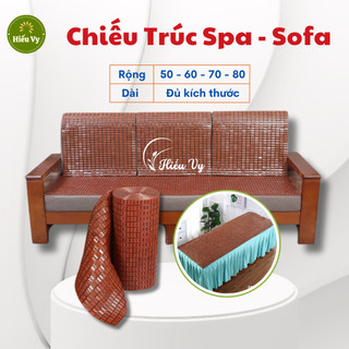 [Chiếu mới 2024] Chiếu trúc trải giường gội, giường spa, ghế sofa, cabin oto, giường đơn không viền hạt bóng