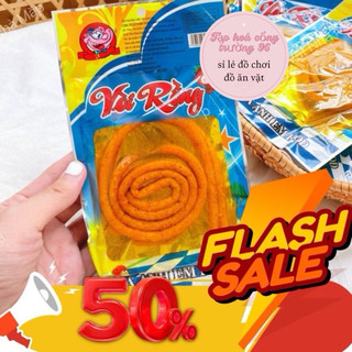 Snack vòi rồng BA ANH EM, que tăm cay tuổi thơ, bim bim vòi rồng