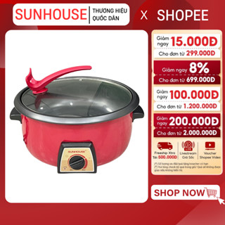 NỒI LẨU ĐIỆN 3L SUNHOUSE SHD4520 / 4521 - Làm nóng siêu nhanh, tháo rời dễ dàng vệ sinh