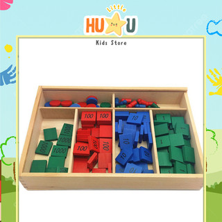 Giáo cụ montessori Hộp trò chơi tem số giáo cụ học toán