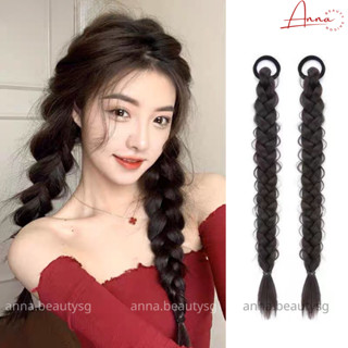  Tóc giả thắt bím dài đuôi ngựa dày dặn bím tóc giả cột dễ sử dụng tiện lợi 