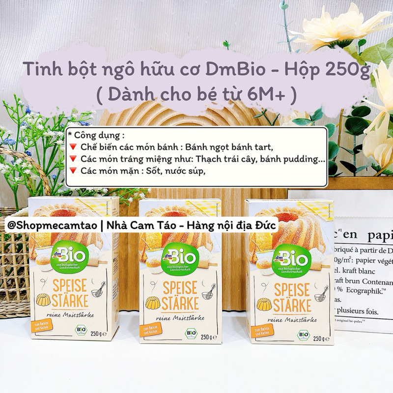(Date: 5/2028) Tinh bột ngô hữu cơ Dmbio - 250g