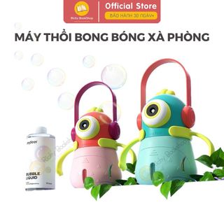 Máy thổi bong bóng xà phòng có đèn, nhạc và kèm dung dịch cho bé - monster bubbles mideer