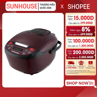  NỒI CƠM ĐIỆN TỬ THÔNG MINH 1.8L SHD8909 - Nồi nấu đa năng đủ cho 4-6 người 6 chế độ nấu thông minh 