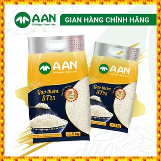 Combo 2 túi gạo ST25 A AN mỗi túi 5Kg - Đặc sản Sóc Trăng -