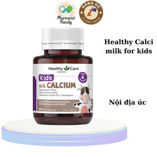 Healthy Care Canxi Milk [Úc] Viên Canxi Sữa - 60 Viên - Mẫu mới date xa