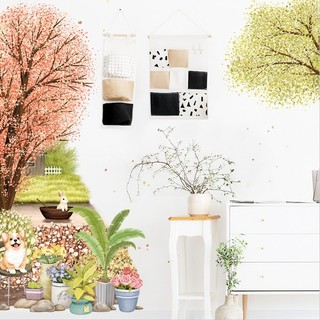 Decal dán tường hoa lá nhiệt đới