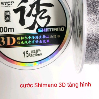 Cước câu cá cước thẻo trục shimanoo 3D tàng hình 100m