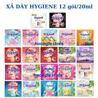 Xả vải Hygiene Thái Lan - Nước xả Hygiene đậm đặc, siêu thơm 12 gói/20ml  .