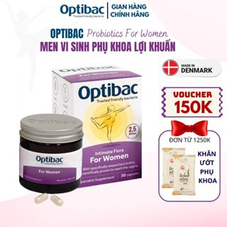 Men vi sinh bổ sung lợi khuẩn phụ khoa Optibac tím Probiotics For Women cho phụ nữ, mẹ bầu, sau sinh tăng sức đề kháng