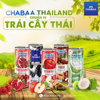 [Lốc 6 lon x230ml] Nước thạch sương sáo Chabaa Thái Lan đủ vị trái cây